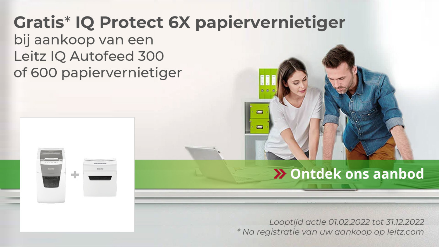 Leitz Autofeed papiervernietiger actie | oxeurope.nl