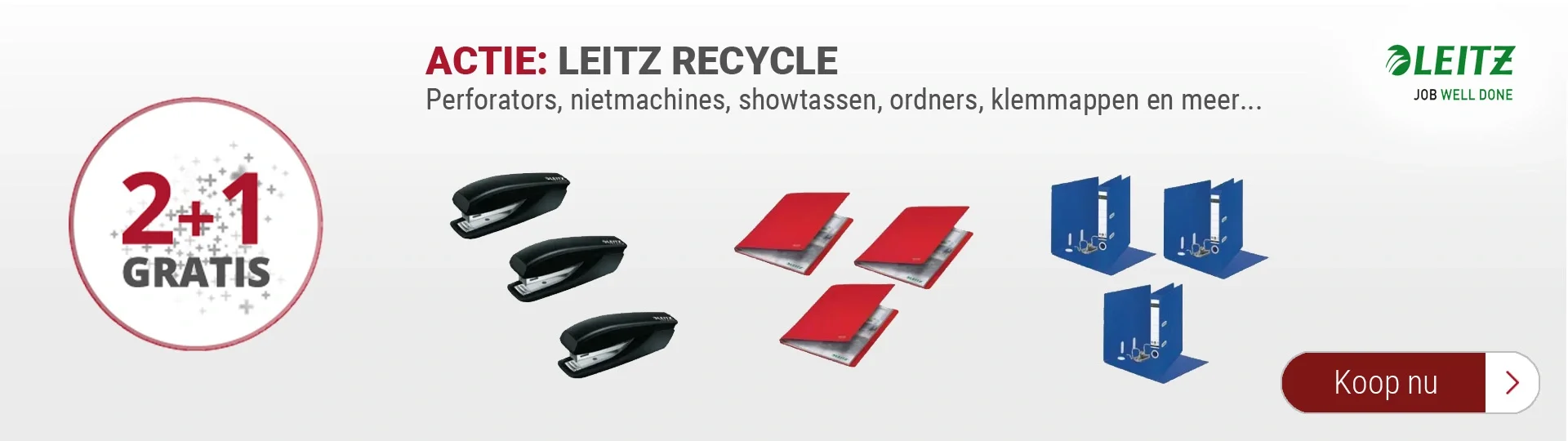 Leitz recycle 2+1 gratis| oxeurope.nl