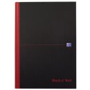 Oxford BLACK N RED gebonden boek, 192 bladzijden, ft A4, geruit 5 mm