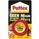 Pattex montagetape Geen Spijkers & Schroeven, ft 1,5 m x 19 mm, draagt tot 120 kg, blisterverpakking