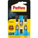 Pattex Classic secondelijm, 3 g, 2 + 1 gratis, op blister