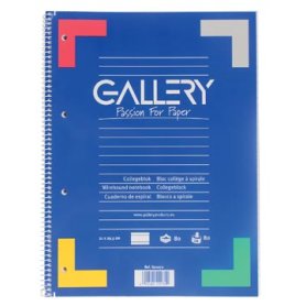 Gallery spiraalblok ft A4, gelijnd, 80 vel, 4-gaats