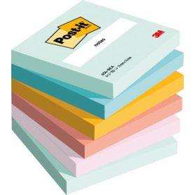 Post-it Notes, Beachside colour collection, ft 76 x 76 mm, 100 vel, pak van 6 blokken