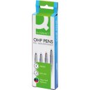 Q-CONNECT OHP marker, non permanent, fijn, set van 4...