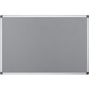 Q-CONNECT textielbord met aluminium frame 60 x 45 cm grijs