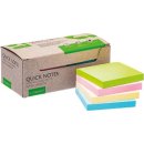 Q-CONNECT Quick Notes Recycled pastel, ft 76 x 76 mm, 100...