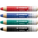 Stabilo Markdry potlood voor whiteboards, etui van 4 stuks in geassorteerde kleuren