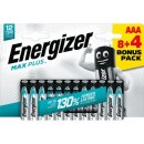 Energizer batterijen Max plus AAA, blister van 8+4