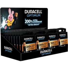 Duracell Optimum batterijen, AA/AAA 4CT, display van 40 stuks