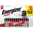 Energizer batterijen Max AAA, blister van 12 stuks