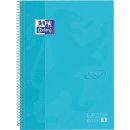 Oxford School Touch Europeanbook spiraalblok, ft A4+, 160 bladzijden, geruit 5 mm, pastel blauw