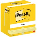 Post-It Notes, 100 vel, ft 76 x 127 mm, geel, pak van 12 blokken
