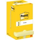 Post-It Z-Notes , 100 vel, ft 76 x 76 mm, geel, pak van 12 blokken