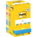Post-It Notes Energetic, 100 vel, ft 76 x 76 mm, 8 + 4...