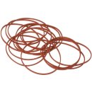 Q-CONNECT elastieken, breedte 1,5 mm, lengte 50 mm, 100g, rood
