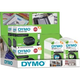 Dymo LetraTag 200B toonbankdisplay, toestellen en tapes, display van 26 stuks