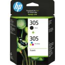 HP inktcartridge 305, 100-120 paginas, OEM 6ZD17AE, 1 x zwart en 1 x 3 kleuren