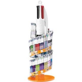 Bic Colours Family 4-kleurenbalpen, medium, klassieke en pastel inktkleuren, display van 198 stuks, assor