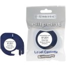 Rillprint compatible LetraTAG tape voor Dymo 91201, 12 mm, plastic, wit