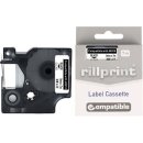 Rillprint compatible D1 tape voor Dymo 40910, 9 mm, zwart...
