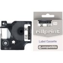 Rillprint compatible D1 tape voor Dymo 40913, 9 mm, zwart op wit