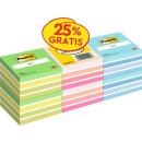 Post-it Notes kubus, 450 vel, ft 76 x 76 mm, promopak van 6 kubussen in geassorteerde kleuren