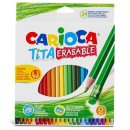 Carioca kleurpotlood met gum Tita, 24 stuks in een...