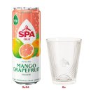 ACTIE Spa Fruit: 2 x mango-grapefruit 25 cl, 24 stuks (051827) + GRATIS 1 x 6 glazen (SPAGLAF)
