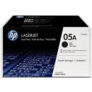 HP 05A 2-pack Black Original LaserJet Toner Cartridges, capaciteit: 2X2.30