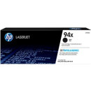 HP 94X High Yield Black Original LaserJet Toner Cartridge, capaciteit: 2.800S
