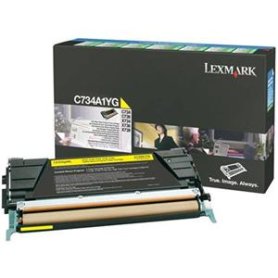 LEXMARK C734 TONER GEEL 6K #0C734A1YG, capaciteit: 6000