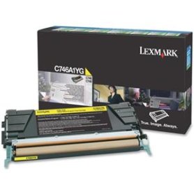 LEXMARK C746 TONER YELLOW RETOURPROGRAMMA #C746A1YG, capaciteit: 7000