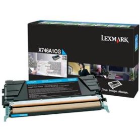 LEXMARK X746 TONER CYAN RETOURPROGRAMMA #X746A1CG, capaciteit: 7000