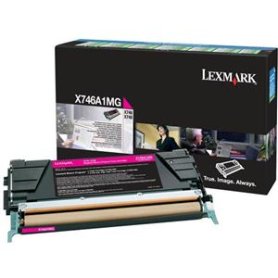 LEXMARK X746 TONER MAGENTA RETOURPROGRAMMA #X746A1MG, capaciteit: 7000
