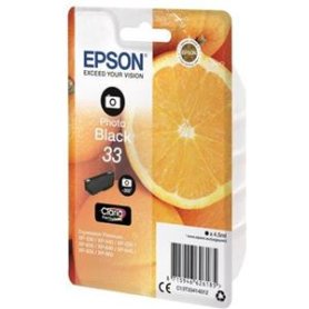 Epson 33 Oranges Phbk Singlepack 4.5Ml Photo Black Standard, capaciteit: 4,5ML