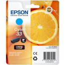 Epson 33 Oranges Cy Singlepack 4.5Ml Cyan Standard, capaciteit: 4,5ML