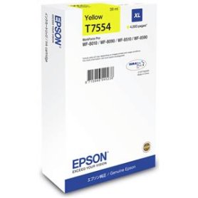 Epson T7554 Yesinglepack 39Ml Yellow Xl, capaciteit: 4000