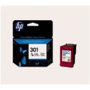 HP 301 Tri-color Original Ink Cartridge, capaciteit: 165
