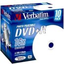 DVD+R 4.7GB 16X JC(10) IW GEN. VERBATIM WIDE PHOTO PRINTABLE, capaciteit: 4,7GB