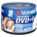 DVD+R 4,7GB 16X SP(50) IW GEN. VERBATIM WIDE PHOTO PRINTABLE, capaciteit: 4,7GB