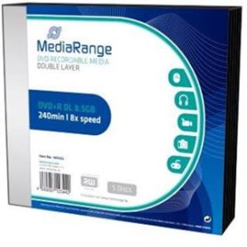 DVD+R DL 8,5GB 8x SL(5) MediaRange DVD DL, Kapazität: 8,5GB