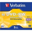 DVD+RW 4,7GB 4x JC(5) Verbatim DVD+RW, Kapazit&auml;t: 4,7GB
