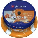 DVD-R 4,7GB 16X SP(25) IW VERBATIM PRINTABLE 43538, capaciteit: 4,7GB