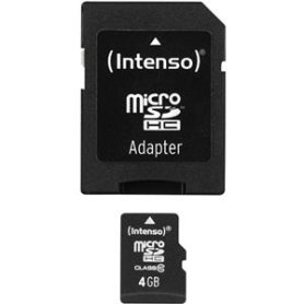 Intenso 4GB MicroSDHC Klasse 10 + Adapter