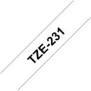 Brother TZe-231 labeltape zwart op wit – breedte 12 mm