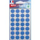Agipa ronde etiketten in etui diameter 15 mm, blauw, 168...