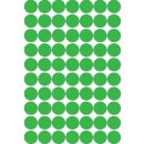 Apli ronde etiketten in etui diameter 19 mm, groen, 560 stuks, 70 per blad