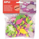 Apli Kids zelfklevende glitter bloemen, blister met 48 stuks
