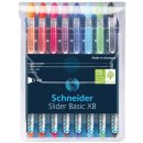 Schneider Balpen Slider Basic XB, etui van 8 stuks in...