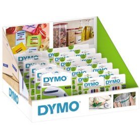 Dymo Lettertang Omega, display van 5 stuks en 16 blisters van 3 D3 tapes